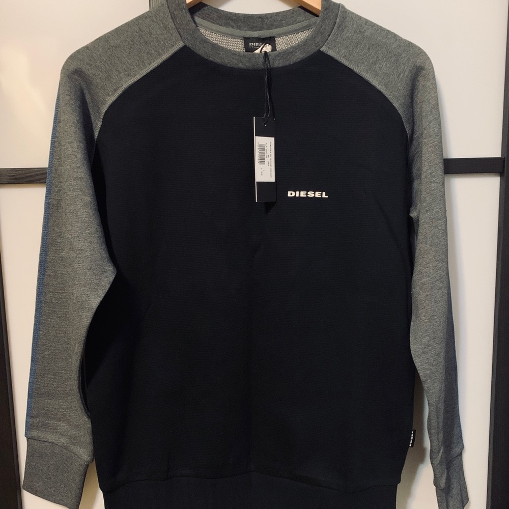 Diesel Men’s Sweatshirt, Black/Grey, Size S